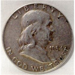 1954-D Silver Franklin Half Dollar