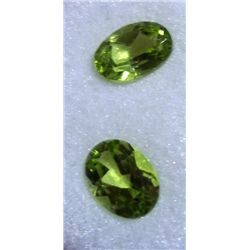 Lot-2 Oval Cut Peridot Loose Gemstones