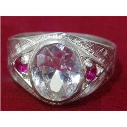 Women's Silver Ring w/ Stones "Size 9"