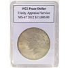 Image 1 : 1922 Peace Silver Dollar TAS MS-67