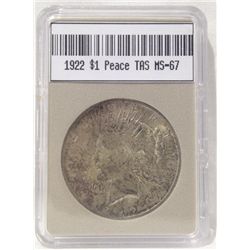 1922 Peace Silver Dollar TAS MS-67