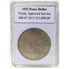 Image 1 : 1922 Peace Silver Dollar TAS MS-67
