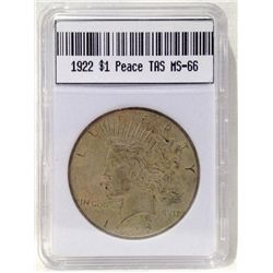 1922 Peace Silver Dollar TAS MS-66