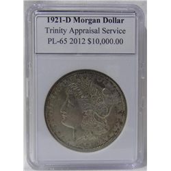 1921-D Morgan Silver Dollar PL-65