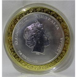 1oz Silver Bullion with 13gram Gold  Edge