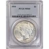 Image 1 : 1934 Peace Silver Dollar PCGS MS64