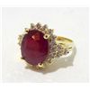 Image 1 : 14KT Yellow Gold Ladies Ruby & Diamond  Ring