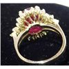 Image 6 : 14KT Yellow Gold Ladies Ruby & Diamond  Ring