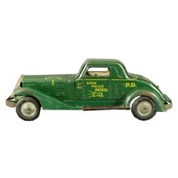Police Car Louis Marx Tin Wind Up Toy