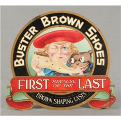 Buster Brown Shoes Tin Advertising Sign