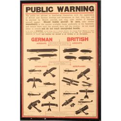 1915 WW I German Airplane ID Poster