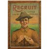 Image 1 : Recruit Cigars Lithographed Advertising Sign