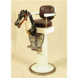 Child's Barber Chair With Carousel Horse Head