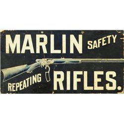 Marlin Rifles Cardboard Advertising Sign