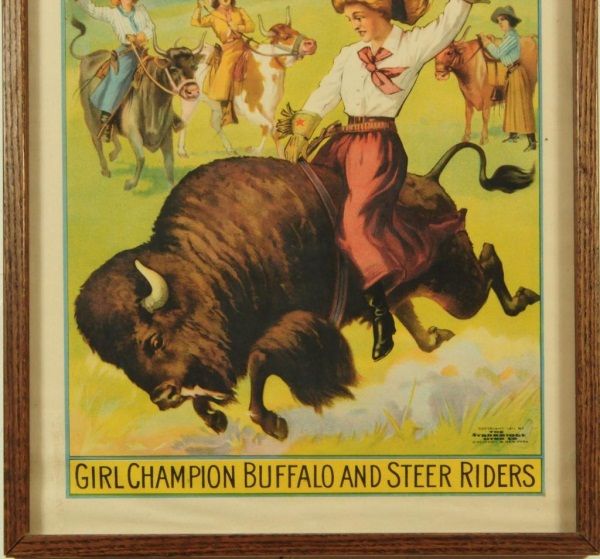 101 Ranch Wild West Show Cowgirl Poster 1911