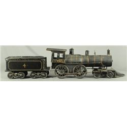 Antique Folk Art Railroad Train Engine & Car