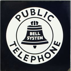 Bell System Public Telephone D/S Porcelain Flange