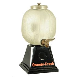 Orange Crush Glass Advertising Syrup Dispenser