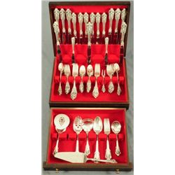 80 Pc Wallace Sterling Silver Flatware Set in Case