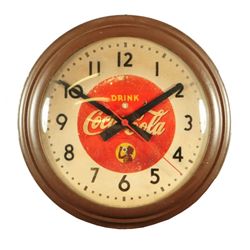 Coca-Cola Advertising Clock Circa 1930s