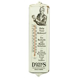 Doan's Pills Porcelain Advertising Thermometer