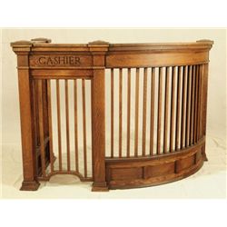 American Oak Cashier Money Window