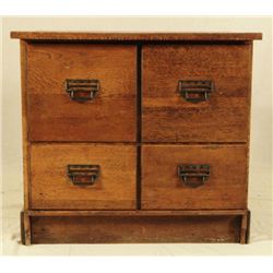 American Oak Sherer Seed Cabinet