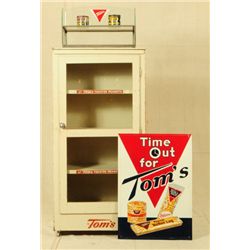 Tom's Peanut Display Case & Advertising Signs
