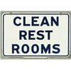 Image 1 : Clean Rest Rooms Porcelain Sign