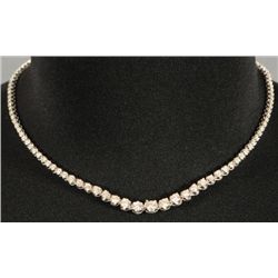 14kt White Gold Tennis Necklace