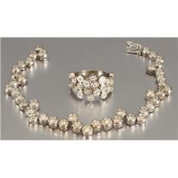 14kt WG Diamond Ring & 18kt WG Bracelet