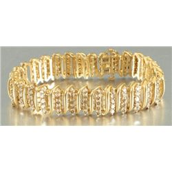 10kt YG Diamond Tennis Bracelet 32.47 Grams