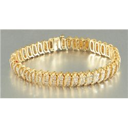 14kt Yellow Gold Diamond Tennis Bracelet