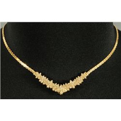 14kt Yellow Gold Diamond Necklace