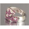 Image 1 : 14kt White Gold Ruby & Diamond Cat Ring