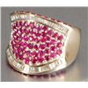 Image 1 : 18kt White Gold Ruby & Diamond Ring