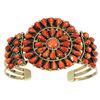 Image 1 : Sterling Silver & Coral Needlepoint Bracelet