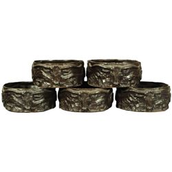 5 Bronze Longhorn Ash Trays by Metz Castleberry