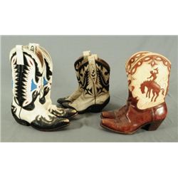 3 Pair Of Cowboy Boots