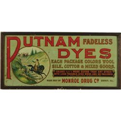 Putnam Dyes Framed Tin Advertising Sign