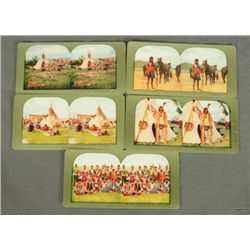 Collection of 5 Indian Stereo Viewer Cards