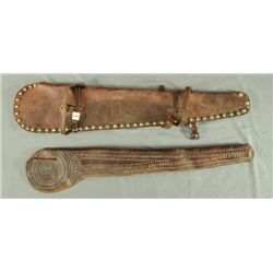 Two Vintage Leather Rifle Scabbards