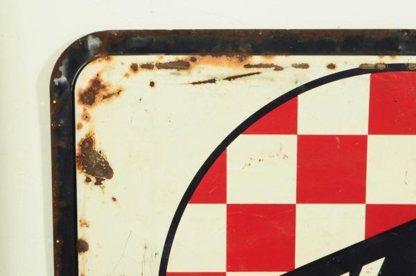 Purina Check-R-Mix Tin Advertising Sign