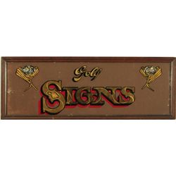 Gold Signs Reverse Painted Glass Advertising