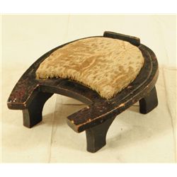 Victorian Upholstered Horshoe Foot Stool