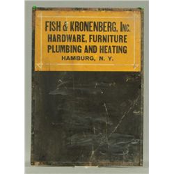 Fish & Kronenberg Cardboard Advertising Sign
