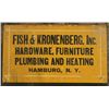 Image 2 : Fish & Kronenberg Cardboard Advertising Sign
