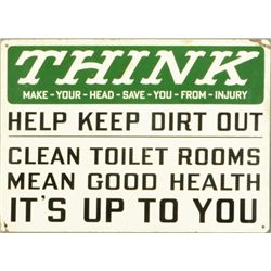 Think Clean Restroom Sign