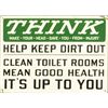 Image 1 : Think Clean Restroom Sign