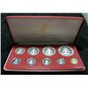 Image 2 : 1977 Bahamas 9 Coin Silver Proof Set
